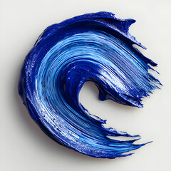 Blue paint wave brush stroke texture