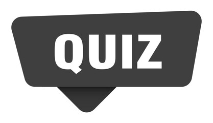 quiz black sign isolated on transpatent background. quiz sticker