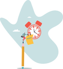Stop procrastination, do it now or decision to finish work or appointment in time .about a man and his life.