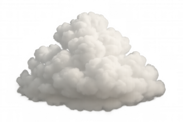 White fluffy cumulus cloud delivering weather forecast, nature bringing fresh air and freedom with transparent background