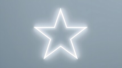 Shining Star Icon: The illuminated form of a singular, five-pointed star, radiating with bright light against a smooth, monochromatic background.