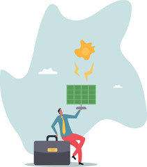 proposal to switch to solar panels. Green and environmentally friendly energy.