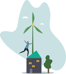 Wind generator as a source of green energy for your home.