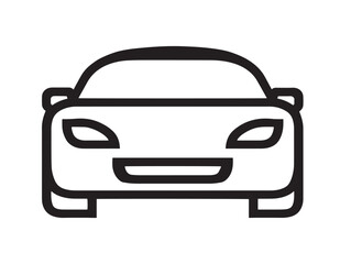 Automotive icon 2D vector line art in a clean minimalist style for vehicle