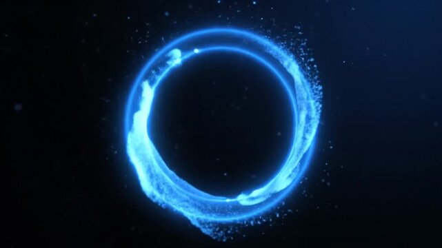 水が円を描いて流れる抽象的なループ