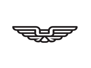Aviation service icon 2D vector line art in a clean minimalist flight