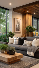 Living Room created with Generative AI Technology, ai, generative