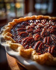 Pecan Pie created with Generative AI Technology, ai, generative