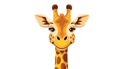 A Smiling Giraffe: The illustration of the giraffe, the tallest animal in the world, showcases its warm and happy personality