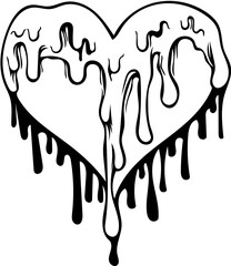 heart with slime texture