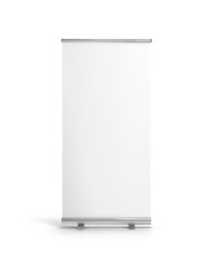 An image of a Rollup Banner isolated on a white background