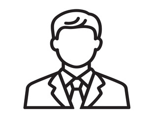 Business icon 2D vector line art in a clean minimalist professional design