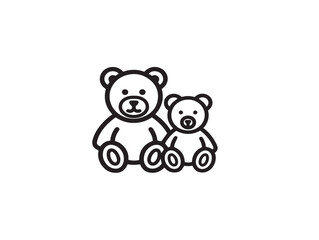 Children Toys icon 2D vector line art in a clean minimalist fun graphic