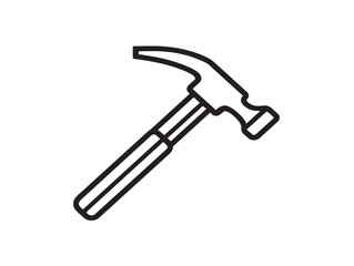 Construction Tool icon 2D vector line art for building and renovation work