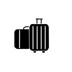 Travel luggage icon illustration for vacation and trip design／旅行・バケーションデザイン向けのスーツケースアイコンイラスト