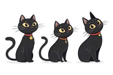 Obraz premium Cat Icons - Black Series