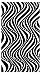Wavy lines. Twisted duotone backgrounds. Abstract pattern from lines, halftone effect. Black and white texture. 