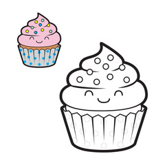 Cute and simple ice cream drawing page for kids. Perfect for coloring fun, learning, and creativity. Ideal for children&rsquo;s activity books and preschool art projects.