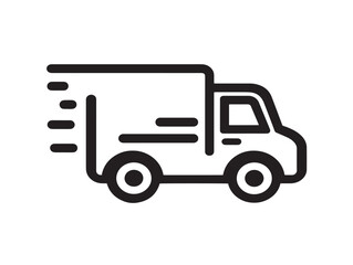 Delivery icon 2D vector line art for fast and efficient transport
