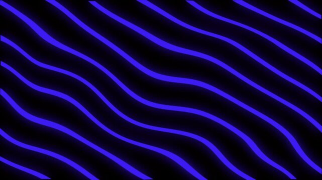 Wave seamless pattern lines black. Illustration of black and blue horizontal waves.