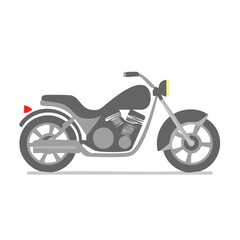Fototapeta premium Stylized Dark Gray Cruiser Motorcycle Illustration with Yellow Headlight