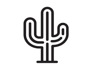 Desert icon 2D vector line art for arid landscape and environment
