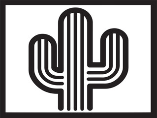 Desert icon 2D vector line art for wildlife and plant life themes