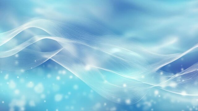 クリーンで未来的なウェーブ背景：医療、美容、エネルギー、テクノロジーの抽象表現