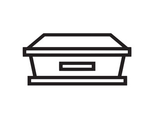 Funeral icon 2D vector line art for sympathy and condolence themes