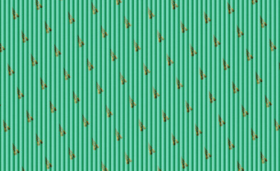 Abstract seamless pattern of vertical green bamboo stalks with subtle brown speckles