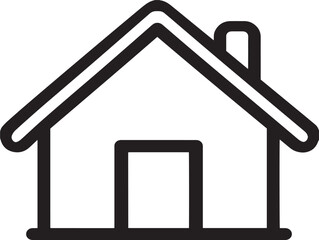 Home and living icon 2D vector line art for interior design and decor