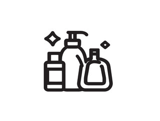 Hygiene routine icon 2D vector line art in a clean minimalist style