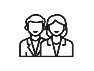 Human relations and emotions icon 2D vector line art for social interaction