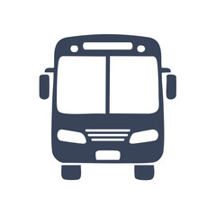 Fototapeta premium Front view of a public transportation bus icon