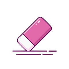 Pink Eraser Erasing Pencil Marks Graphic Illustration Tool Education Stationery