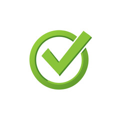 Green check mark icon symbolizing success, validation, or completion, perfect for approval-related designs
