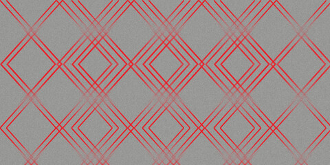 Abstract red diamond grid pattern on gray background with smooth gradient lighting and grainy noise texture