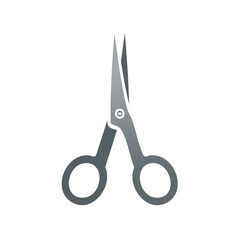 Gray Metal Scissors Cutting Tool Equipment Supply Icon Symbol