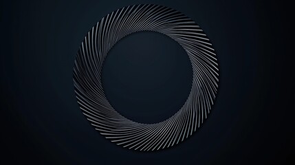 Obraz premium Abstract Spiral Circle Design on Dark Background