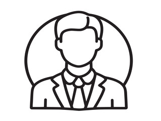 Job vacancy icon 2D vector line art in a clean minimalist design