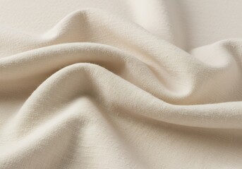 Cream fabric folds in soft, flowing ivory waves