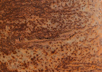Close-up of rusted metal with texture grain patina