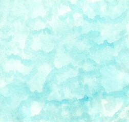 Watercolor painting nature background of soft blue sky on paper. Landscape. illustration for sky or cloudscape concept. copy space for the text. Hand painted texture style.