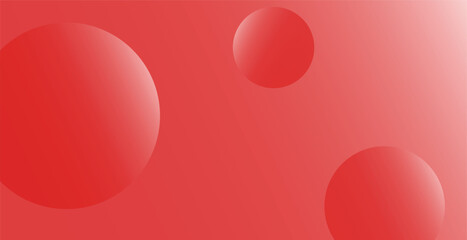 Abstract ball and red background 