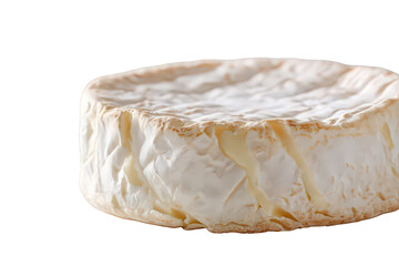 Close Up of Round White Brie Cheese Against Black Background for Food Photography