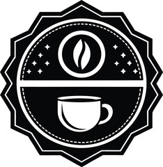 Coffee label set logo vector silhouette collection on Transparent background