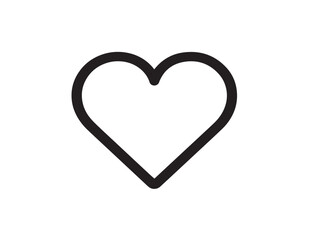 Love icon 2D vector line art in a clean minimalist graphic for emotion