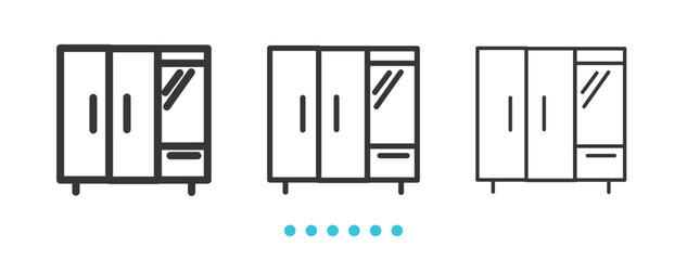 Furniture home decor Icon. Thin line icon vector