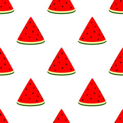 Cute watermelon fruits pattern background vector design