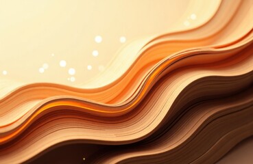 Wavy abstract background with smooth flowing lines in warm earthy tones and soft glowing light